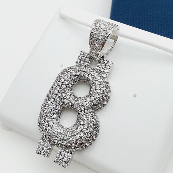 "14K Gold Plated Cubic Zircon Pendant, INUS1BR100 - Picture 4 of 9